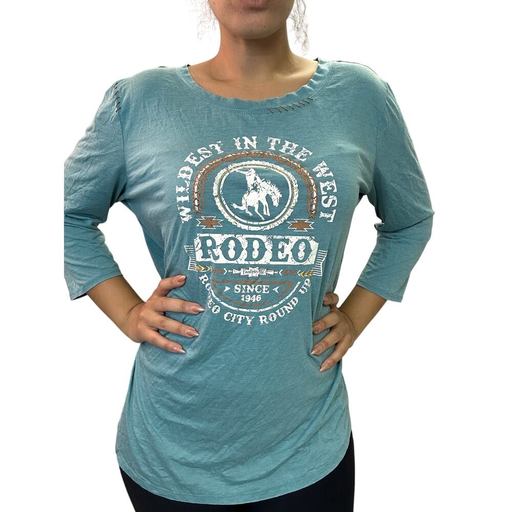 NWT Western Graphic Long sleeve  Light Weight Rodeo  2XL
